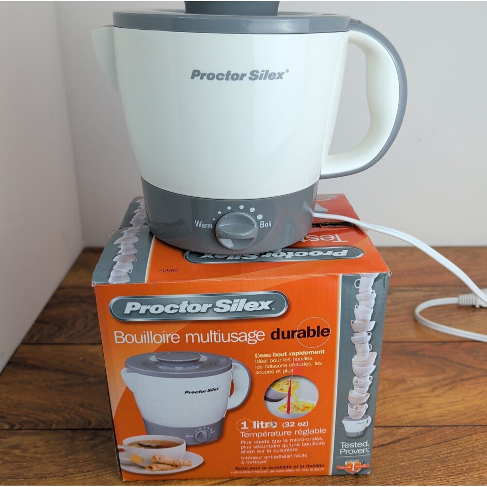 Proctor Silex Durable Hot Pot 32 OZ Adjustable Temperature Electric Open Box